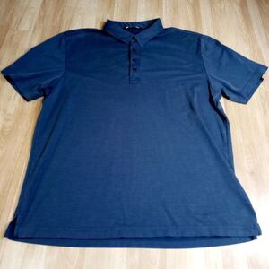 Travis Mathew Polo Shirt Mens XXL Short Sleeve Pima Cotton/Poly Blue‎